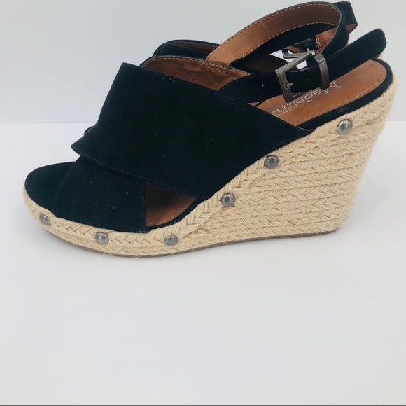 Madeline Stuart women’s black wedge sandals 8M - Picture 5 of 9